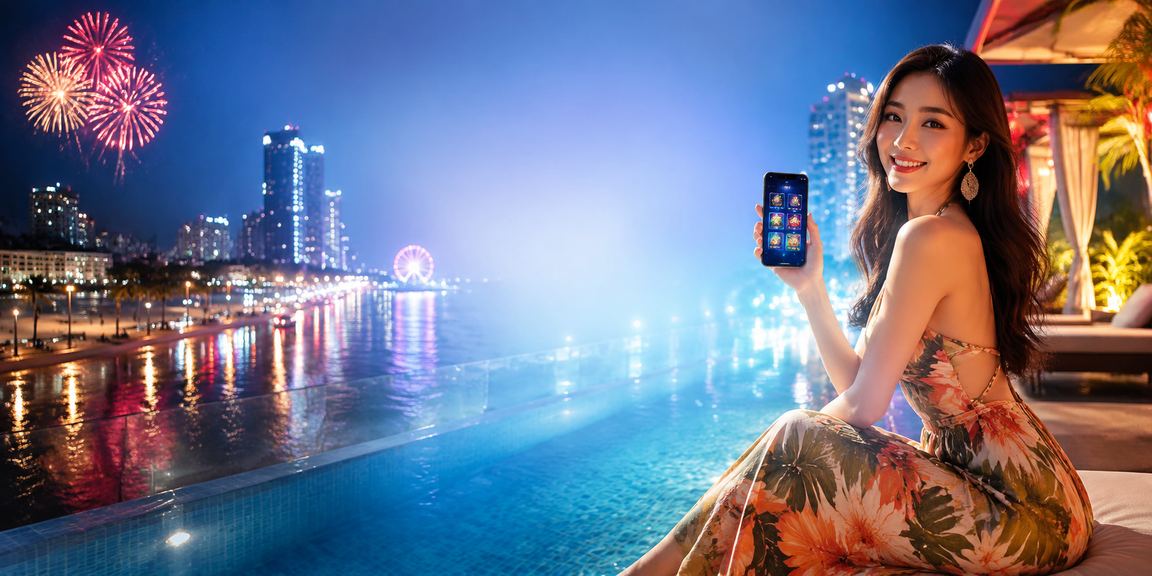 Người dùng tại lễ hội Đà Nẵng mở ứng dụng casino trên điện thoại và kiểm tra cấp VIP