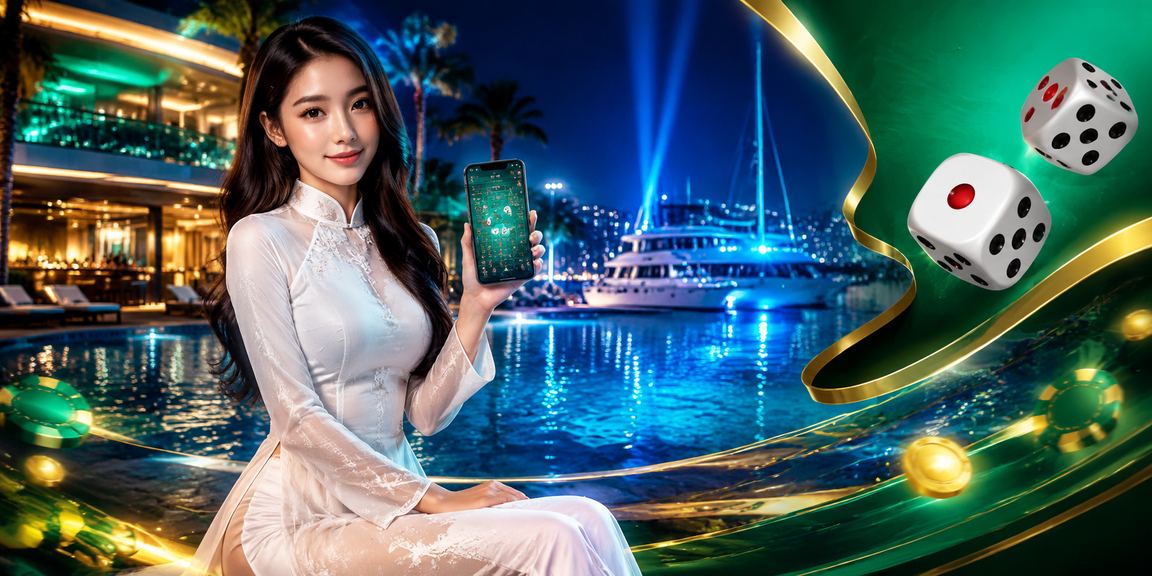 Phụ nữ mặc áo dài tại Mui Ne trải nghiệm trò chơi tài xỉu trực tuyến trên nền tảng di động
